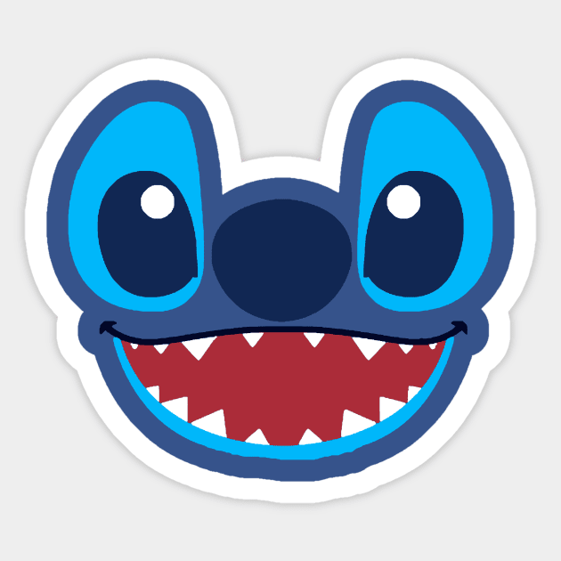 Happy Stitch Sticker by MinimalistTShirts